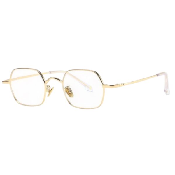 eyeglasses bali unisex square shape gold metallic frame