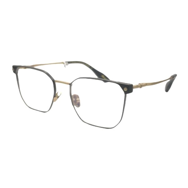 eyeglasses alexander wintsch unisex square shape black-gold metallic frame (titanium)