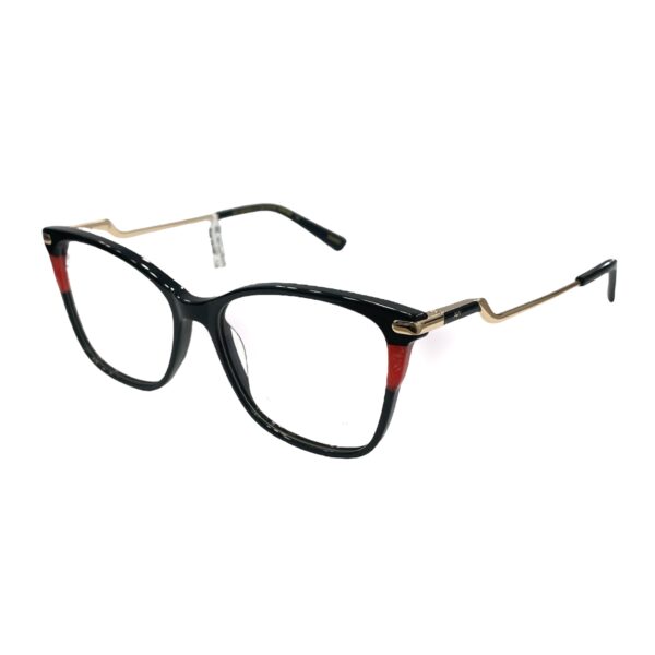 eyeglasses alexander wintsch women butterfly shape black acetate red details gold metallic temples