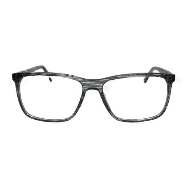 eyeglasses alexander wintsch square shape transparent with black spots acetate grey temples