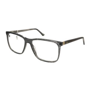 eyeglasses alexander wintsch square shape transparent with black spots acetate grey temples