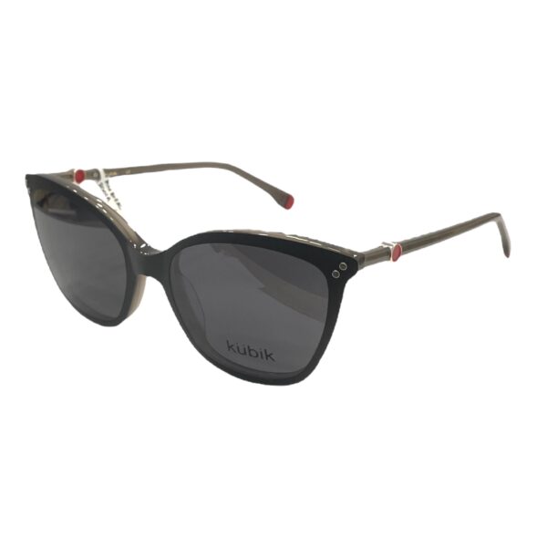 eyeglasses kubik women butterfly shape grey acetate clip on grey lenses uv protection