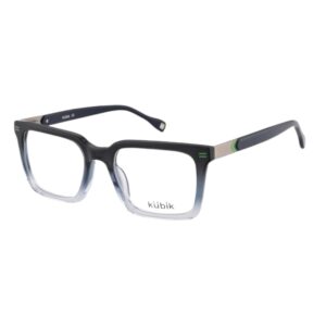 eyeglasses kubik men square shape black blue and transparent acetate