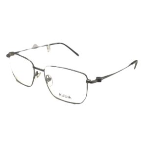 eyeglasses kubik men square shape gun metal metallic frame