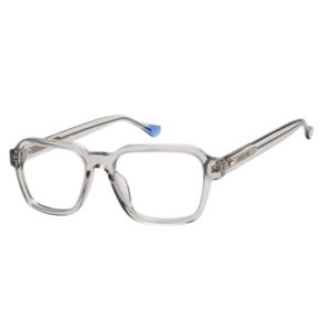 eyeglasses urban owl men square shape transparent grey acetate