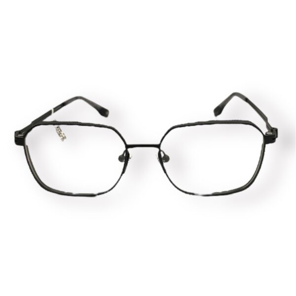 eyeglasses antonio miro unisex polygonal shape matte black metallic frame sun clip-on uc protection