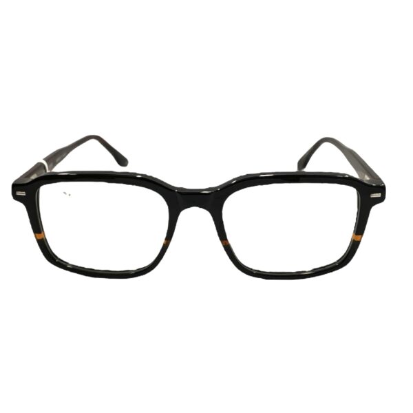 eyeglasses antonio miro unisex square shape black and brown havana acetate