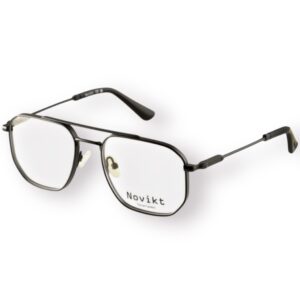 eyeglasses novikt men aviator shape matte black titanium frame