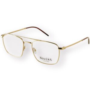 eyeglasses novikt aviator shape men gold titanium frame