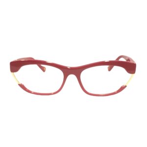 eyeglasses zeus and dione butterfly shape red acetate gold metallic details