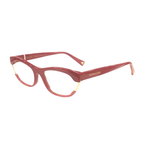 eyeglasses zeus and dione butterfly shape red acetate gold metallic details