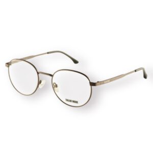 eyeglasses tailor made unisex round shape bronze metallic frame