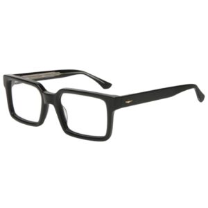 eyeglasses zeus and dione square shape men black acetate