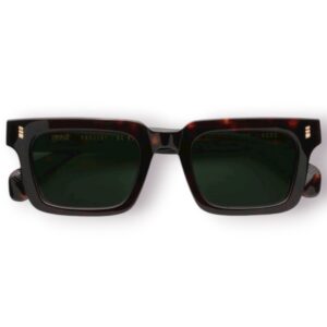 sunglasses gast unisex square shape brown havana acetate green lenses antireflective coatinh uv protection