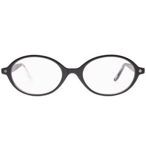 eyeglasses snob milano women oval shape black acetate magnetic sun clip on zeiss lenses uv protection