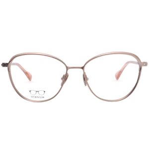 eyeglasses snob milano women butterfly shape bronze metallic (titanium) frame magnetic sun clip on zeiss lenses uv protection