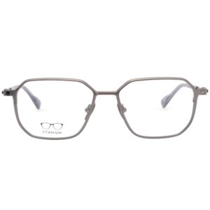 eyeglasses snob milano unisex square metallic (titanium) grey frame magnetic sun clip on zeiss lenses uv protection