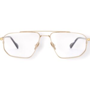 eyeglasses men snob milano aviator shape gold metallic frame sun magnetic clip on zeiss lenses uv protection