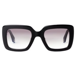 sunglasses alexis amor women square shape black acetate gradient grey lenses antireflective coating uv protection