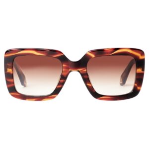 sunglasses alexis amor women square shape brown havana acetate gradient brown lenses antireflective coating uv protection