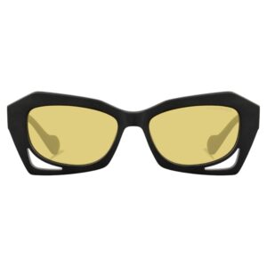 sunglasses kreuzbergkinder women butterfly shape matte black acetate acid green lenses antireflective coating uv protection