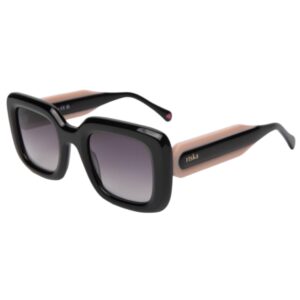sunglasses riska square shape black acetate gradient grey lenses uv protection