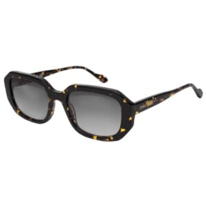 sunglasses riska women square shape brown havana acetate gradient grey lenses uv protection