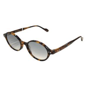 sunglasses riska women oval shape brown havana acetate gradient blue lenses uv protection