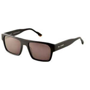 sunglasses el greco men square shape black acetate grey lenses uv protection