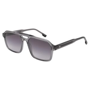 sunglasses el greco men aviator shape crystal grey acetate gradient grey lenses uv protection