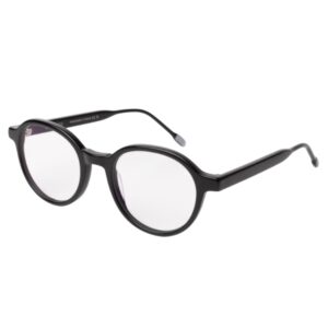 sunglasses el greco unisex round shape black acetate photochromic grey lenses uv protection