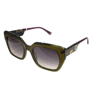 sunglasses envy women butterfly shape crystal olive green acetate gradient purple/grey lenses uv protection
