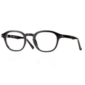 eyeglasses centrostyle unisex round shape black plastic frame