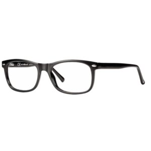 eyeglasses centrostyle men Square shape black plastic frame