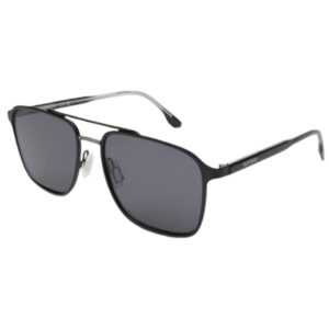 sunglasses hoffman men aviator shape black metallic frame polarized grey lenses uv protection