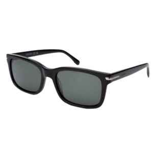 sunglasses hoffman men square shape black acetate grey lenses uv protection