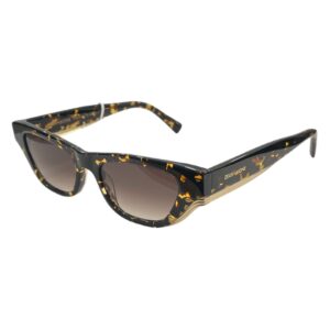 sunglasses zeus and dione women butterfly shape brown havana acetate gold metallic details gradient brown zeiss lenses uv protection