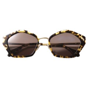 sunglasses visionario women butterfly shape brown havana acetate gold metallic bridge and temples polarized brown lenses uv protection