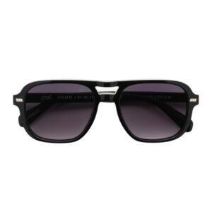 sunglasses gast unisex square shape double bridge black acetate gradient grey lenses anti reflective coating uv protection