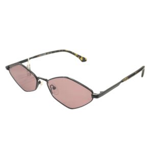 sunglasses tailor made women geometrical shape black metallic frame purple lenses antireflective coating uv protection