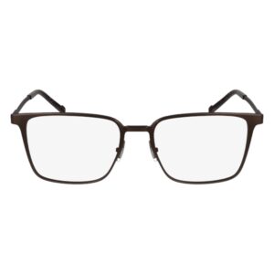 eyeglasses zeiss men square shape brown/bronze titanium frame magnetic sun clip on uv protection
