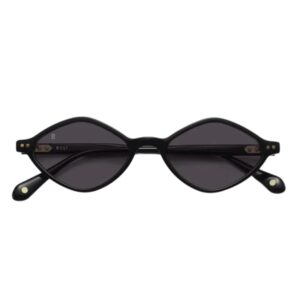 sunglasses bali women geometric shape black acetate grey lenses uv protection