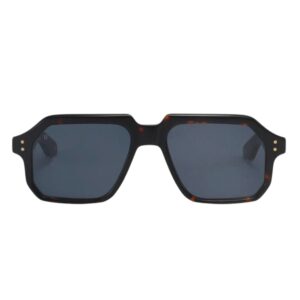 sunglasses bali men square shape dark brown havana acetate grey lenses uv protection