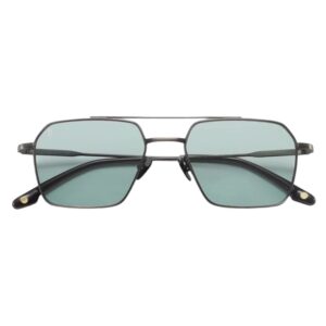 sunglasses bali men aviator shape grey metallic frame aqua lenses uv protection