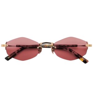 sunglasses gast unisex gold metallic frame red lenses antireflective coating uv protection