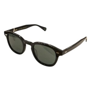 sunglasses touch unisex round shape black acetate grey lenses uv protection