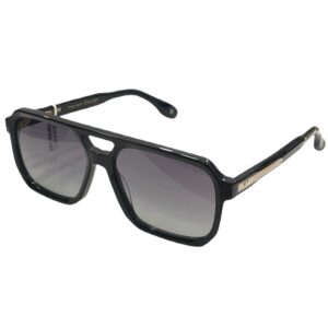 sunglasses touch men aviator shape black acetate gradient grey lenses uv protection