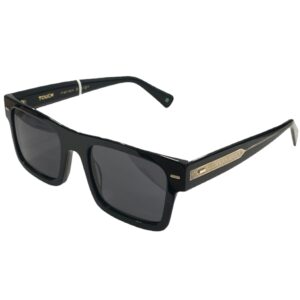 sunglasses touch men square shape black acetate grey lenses uv protection