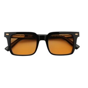 sunglasses gast unisex square shape black acetate orange lenses antireflective coating uv protection