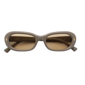 sunglasses gast unisex oval shape grey/brown acetate olive lenses antireflective coating uv protection